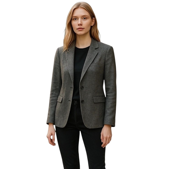 Vince 100% Wool Gray Blazer Jacket 10 NWT - Picture 1 of 10